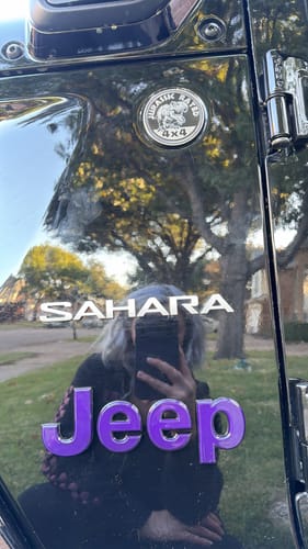 Customer photo review of Painted Nameplate Emblems (Fits JL/JT/JK)