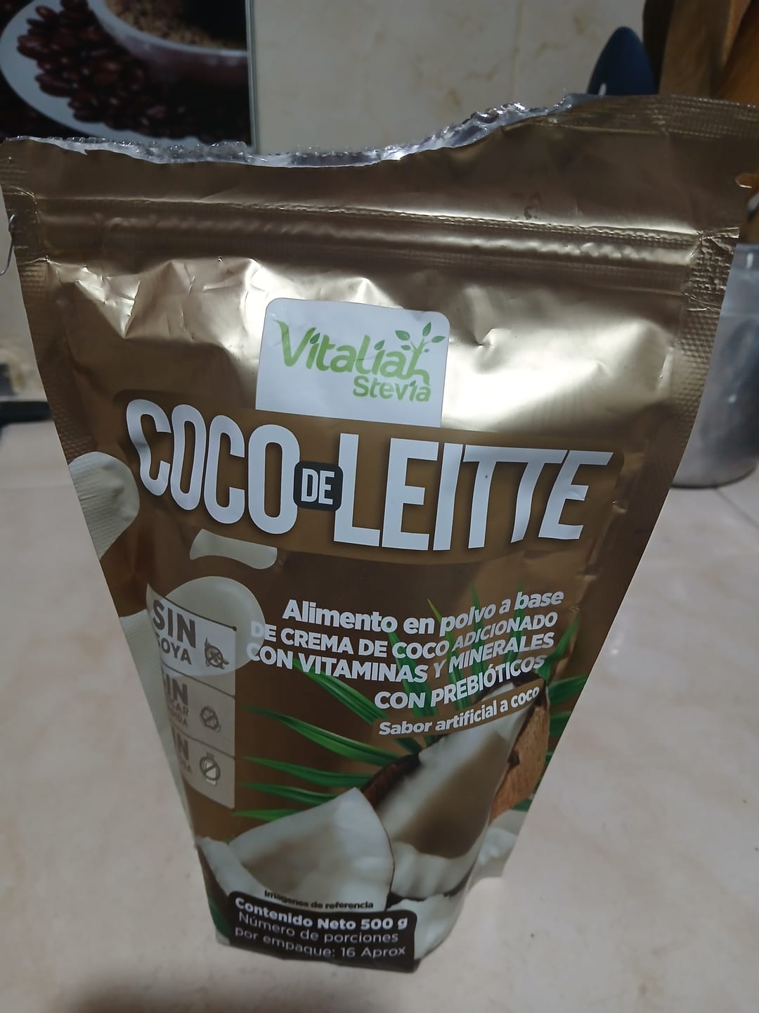 Customer photo review of Batido Coco de Leitte con Crema de Coco Doypack 500 g