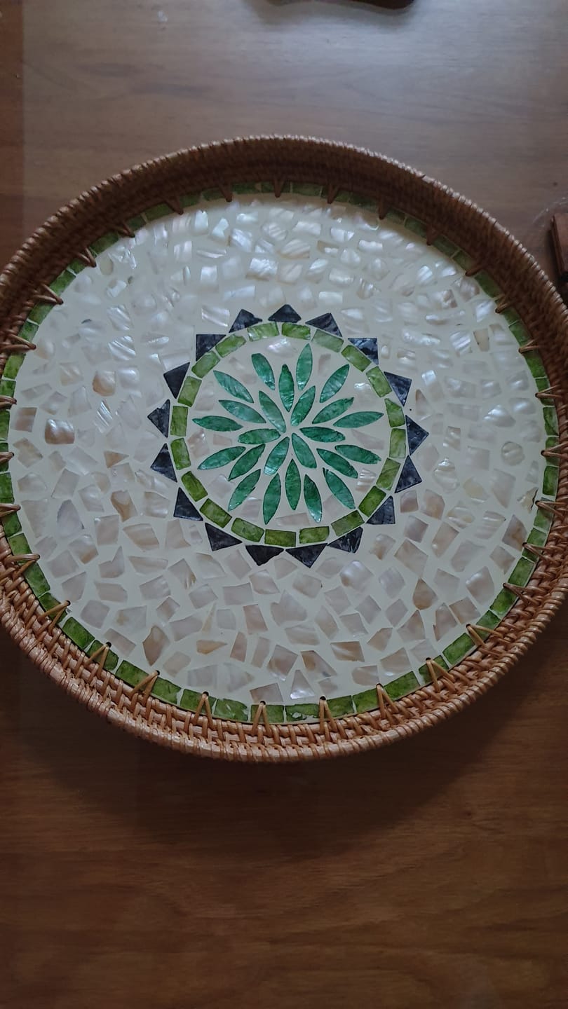 Customer photo review of Oasis Large Rattan Tray