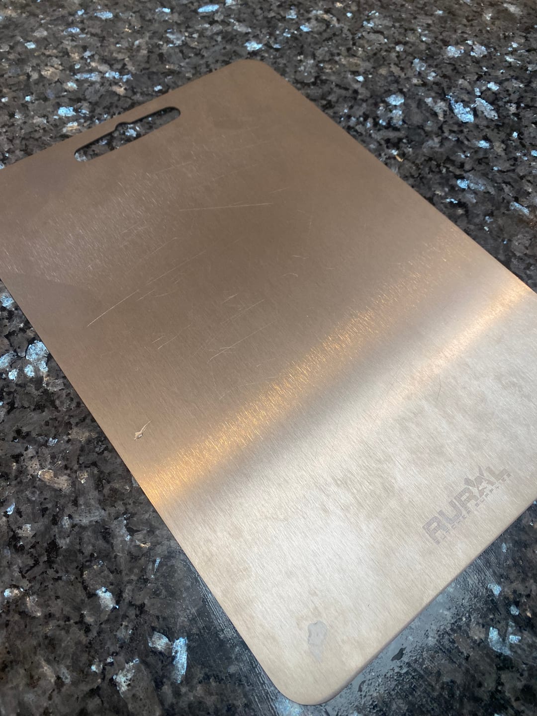 Customer photo review of Premium Titanium Cutting Board