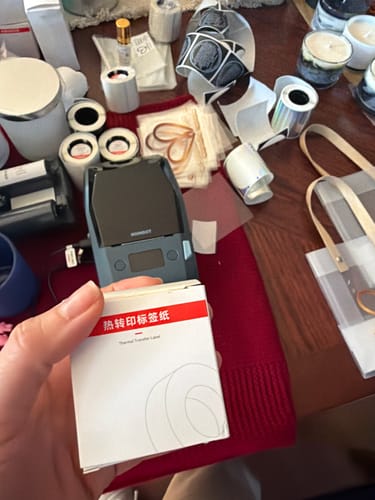 Customer photo review of Thermal Transfer Label Printer Labels for M2, M3