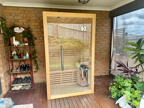 Customer photo review of 2 Person Traditional Sauna - 4.5kw Harvia Heater