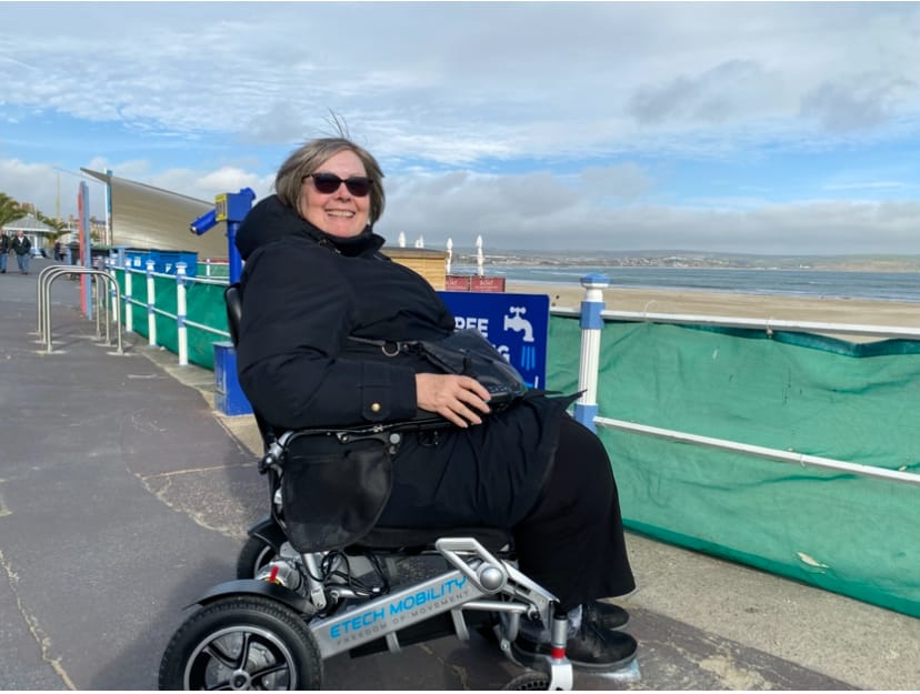 Customer photo review of Wide-Seat Electric Wheelchair Powerchair Freedom Elite ST