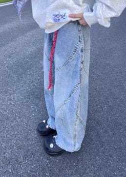 Customer photo review of Aelfric Eden Rope Washed Baggy Barrel Jeans