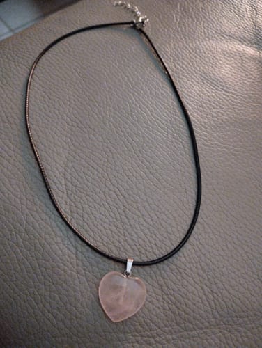 Customer photo review of Pendentif Coeur Quartz Rose "Amour"