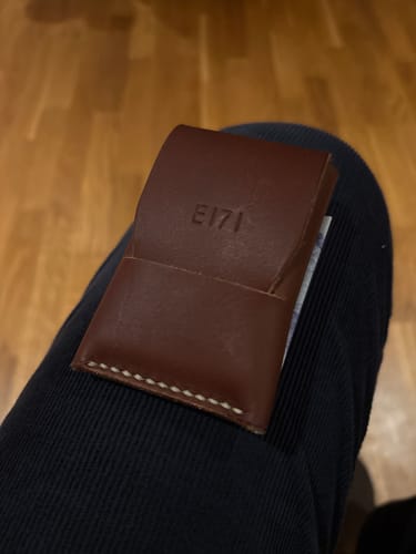 Customer photo review of Slimmad plånbok i äkta läder