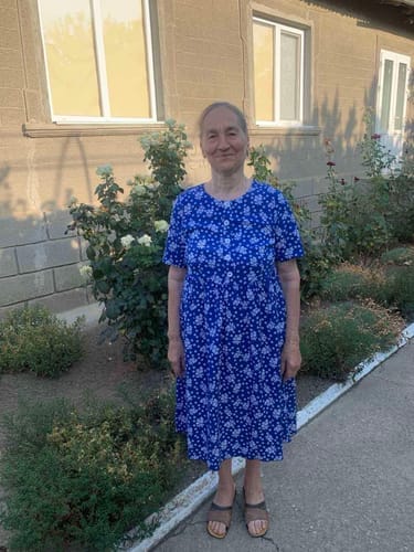 Customer photo review of Midi dress with a belt