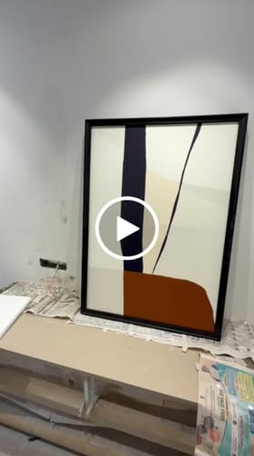 Customer video review of Minimal Abstract Brown 01, Minimalist Art Painting