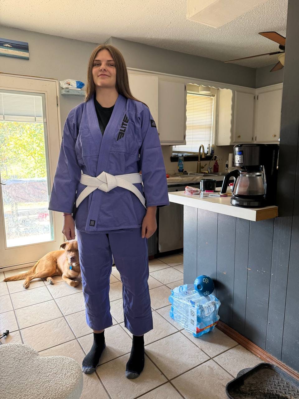 Customer photo review of Core Purple Brazilian Jiu Jitsu Womens BJJ Gi