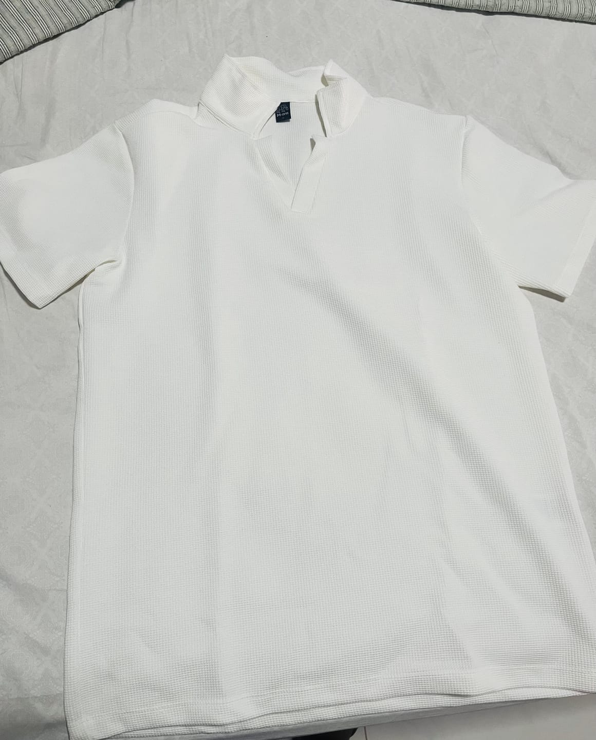 Customer photo review of Camisa Polo Italiana Tricot Branca