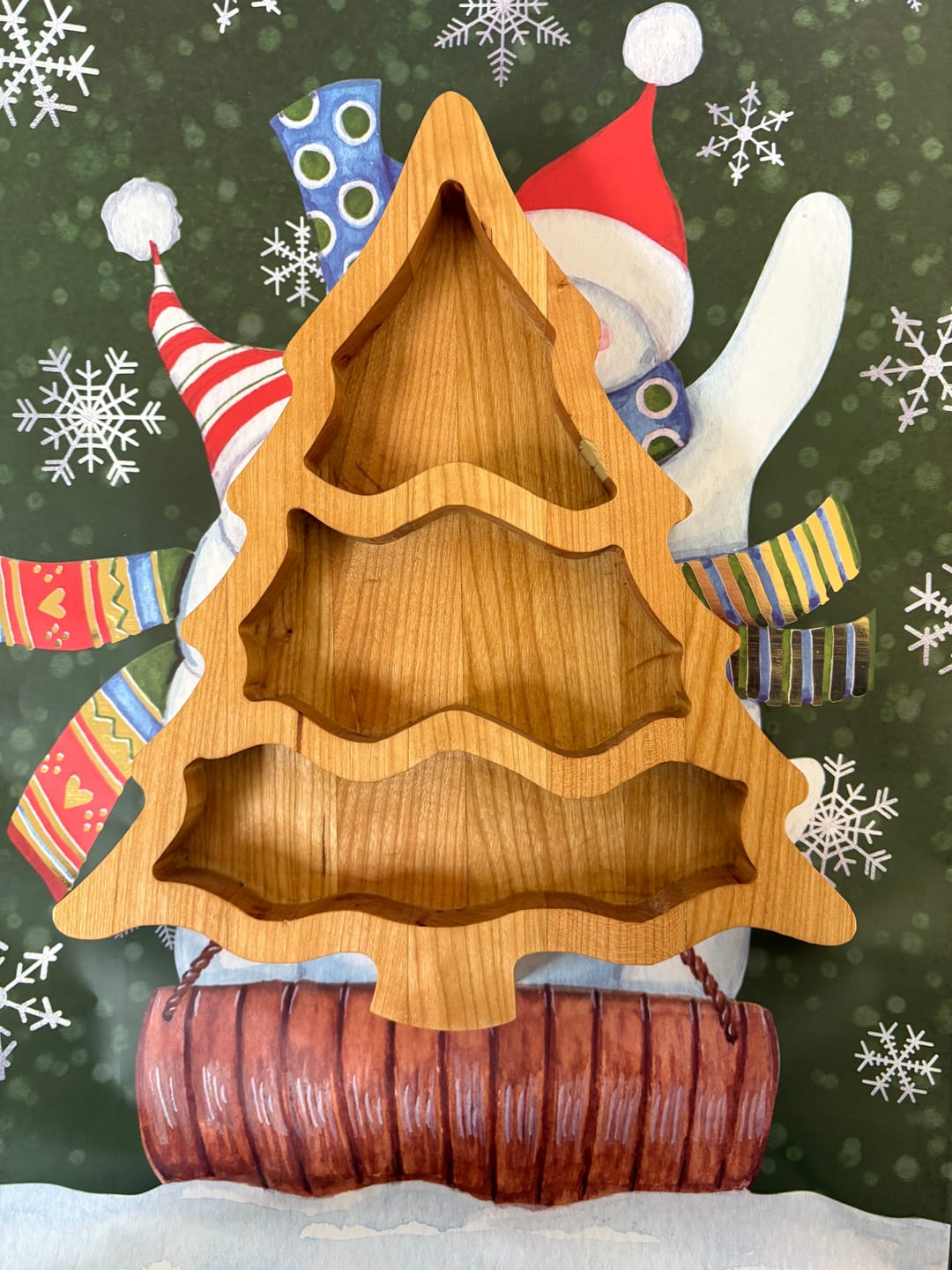 Customer photo review of 11.0x9.5" Christmas Tree Tray 2 Acrylic Router Template [Limited Edition]