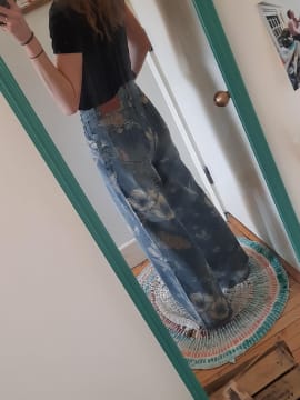 Customer photo review of Aelfric Eden Floral Baggy Jeans