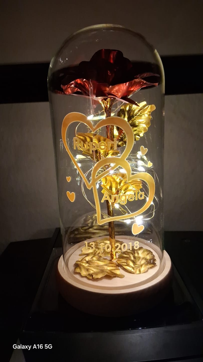 Customer photo review of Ich liebe dich - Paar-Goldene Rose