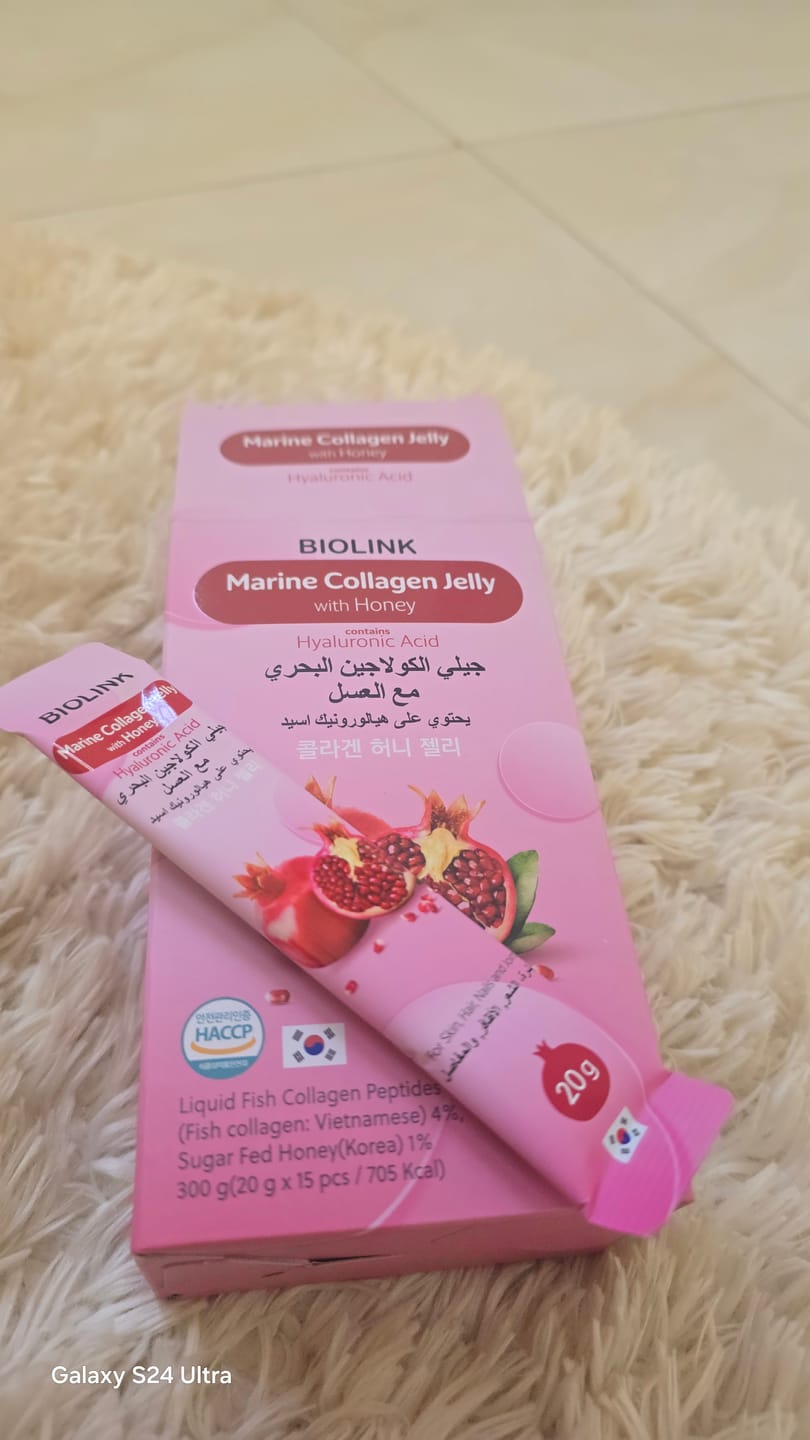 Customer photo review of جيلي كولاجين مع العسل وحمض الهيالورونيك بنكهة الرمان والتمر الهندي