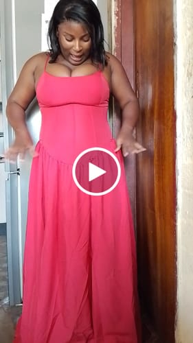 Juliet M. review of Solid Ruched Cami Black Long Dress image 1 out of 1