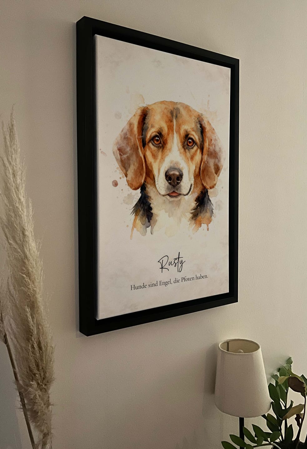 Customer photo review of Personalisierte Leinwand - "Tierportrait Aquarell"