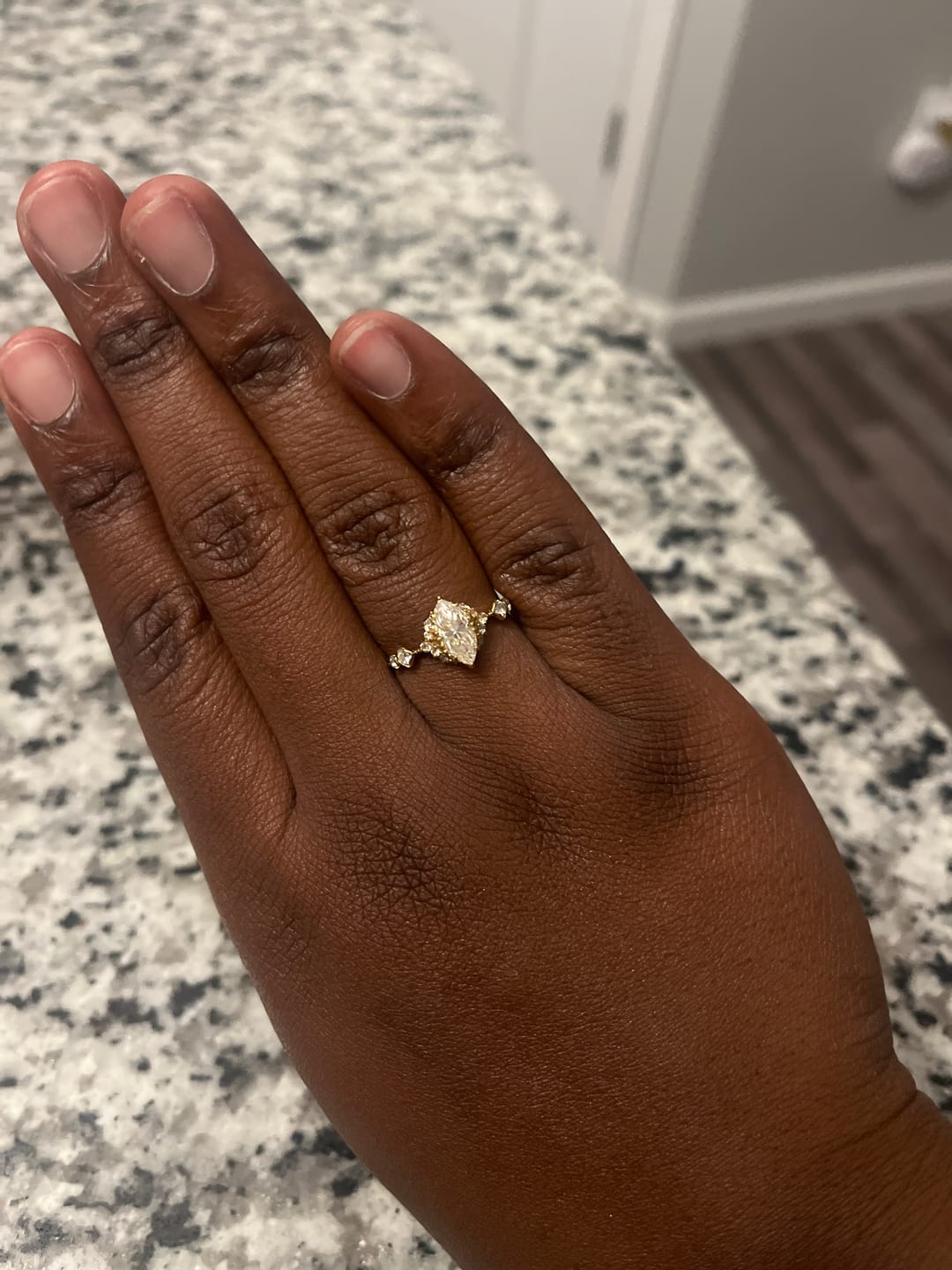 Customer photo review of Cupid Moissanite Band