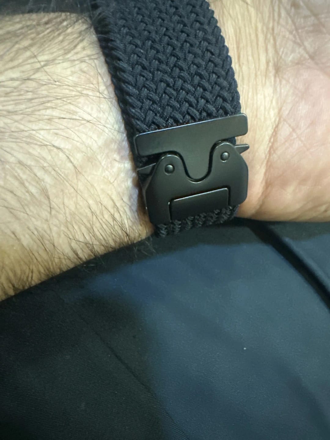 Customer photo review of Bracelet Apple Watch Nylon Tressé Réglable