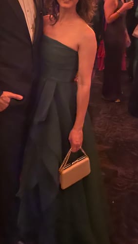 Stephanie B. review of Teresa Organza Gown in Green by Theia Couture - RENTAL image 1 out of 1