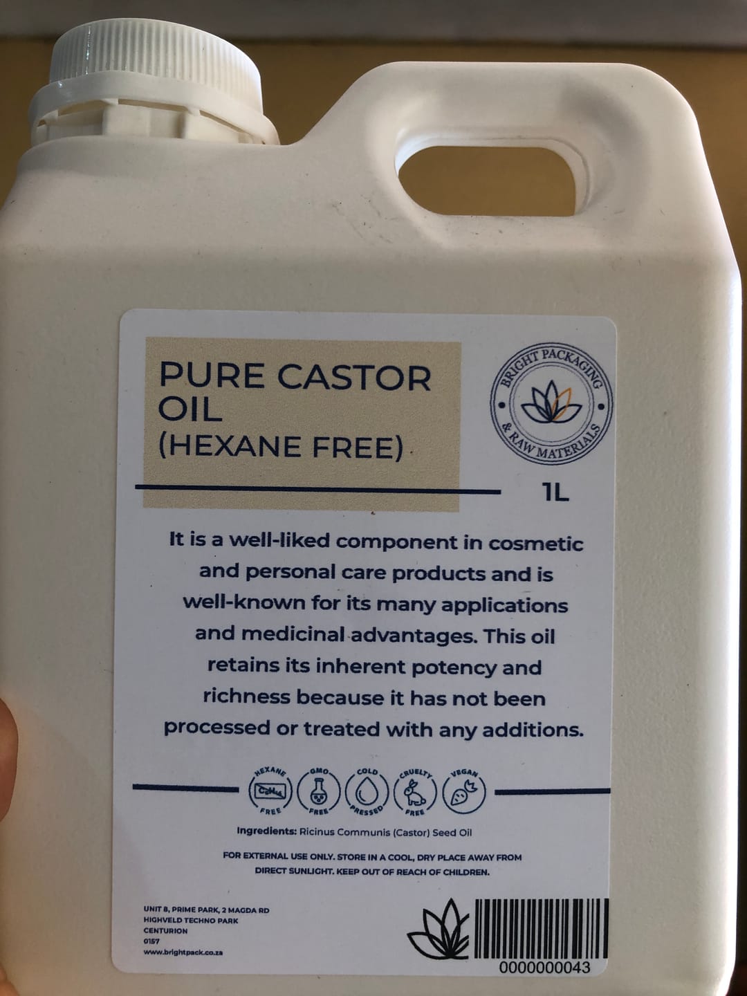 Customer photo review of Pure Castor Oil (Hexane-Free) - Cold-Pressed