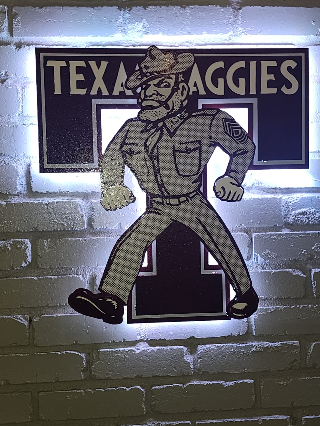 Customer photo review of Texas A&M Aggies Vault "Ole Sarge" 3D Vintage Metal Wall Art