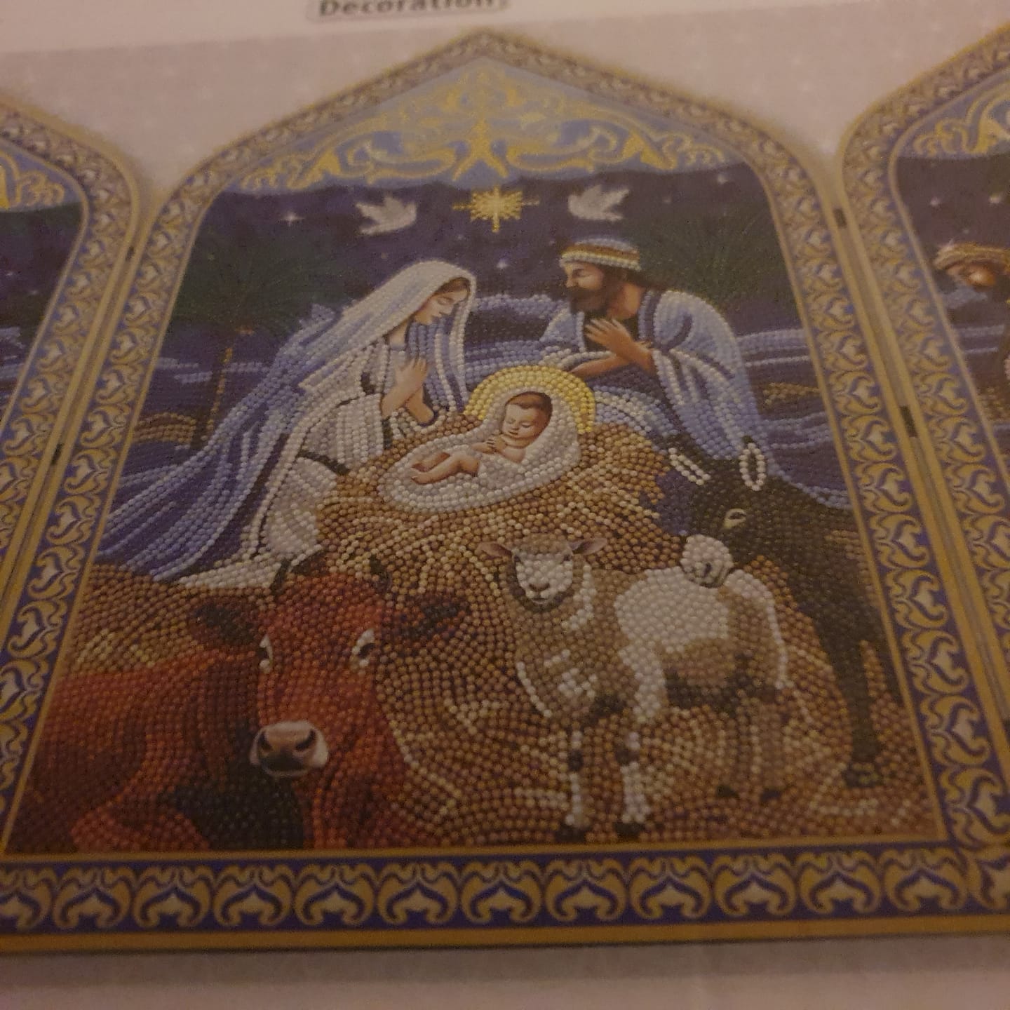 Customer photo review of Nativity Crystal Art Fold Out Decoration