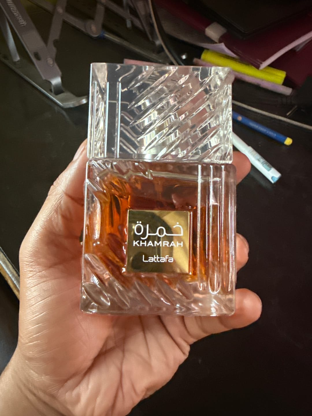 Customer photo review of Lattafa Khamrah Eau De Parfum For Unisex