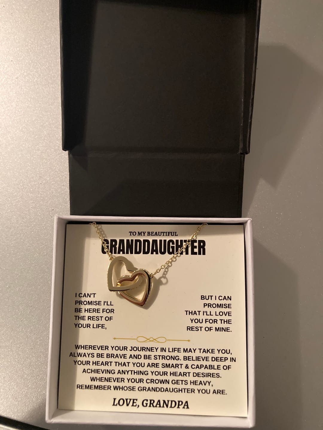 Customer photo review of To My Granddaughter - Forever Linked Hearts - Gift Set - SS117