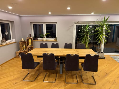 Customer photo review of Doppelkreuz X-Tischgestell 100x100mm - Industrial Design | Maximale Stabilität