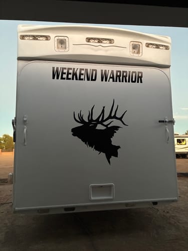 Customer photo review of Great Elk Head Profile Decal