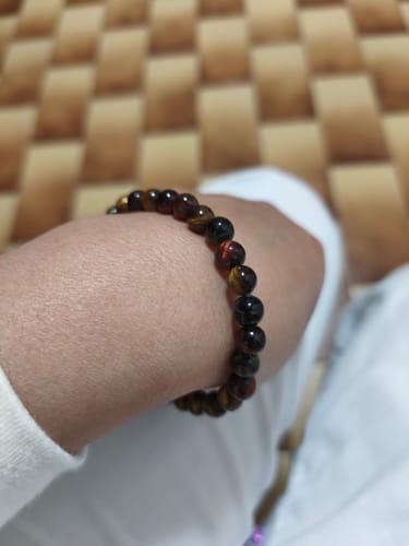 Customer photo review of Pulsera Ojo Mix (Ojo Tigre, Ojo Halcón, Ojo Buey) - 6mm || Máxima Protección