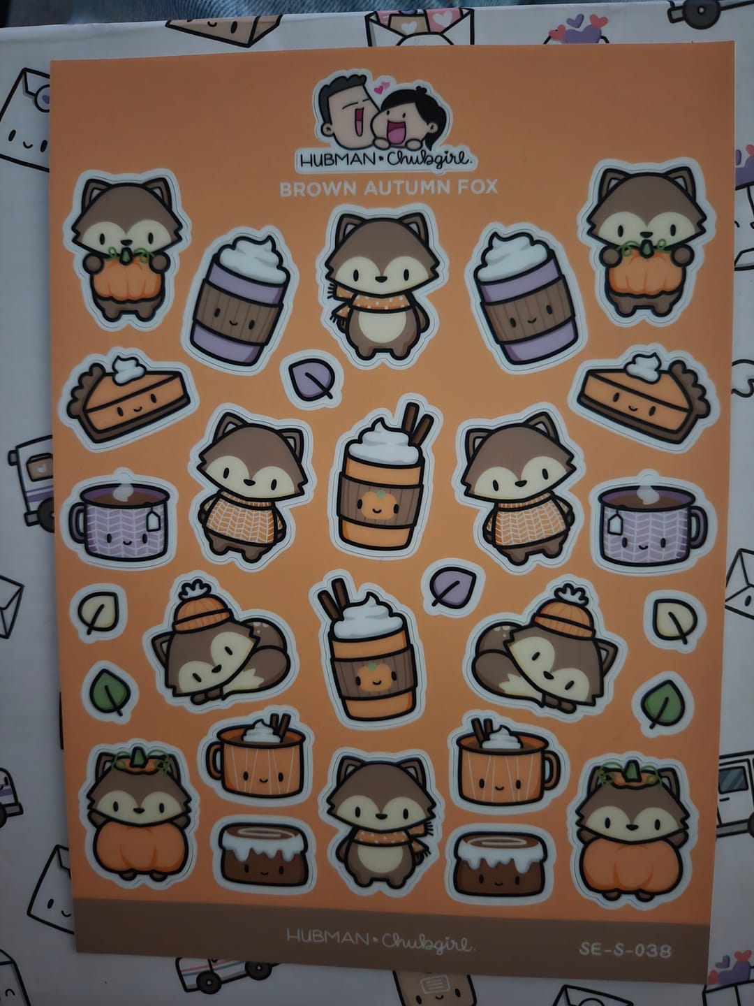 Customer photo review of Brown Fox Sticker Sheet