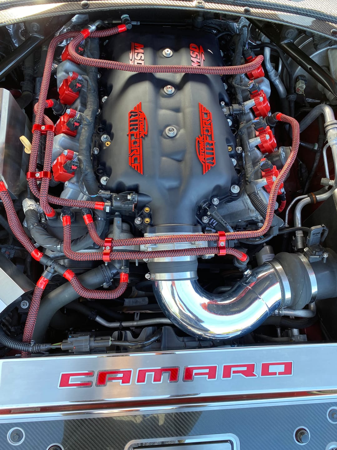 Customer photo review of Upper Radiator Hose Skin Kit -Carbon Fiber/Kevlar