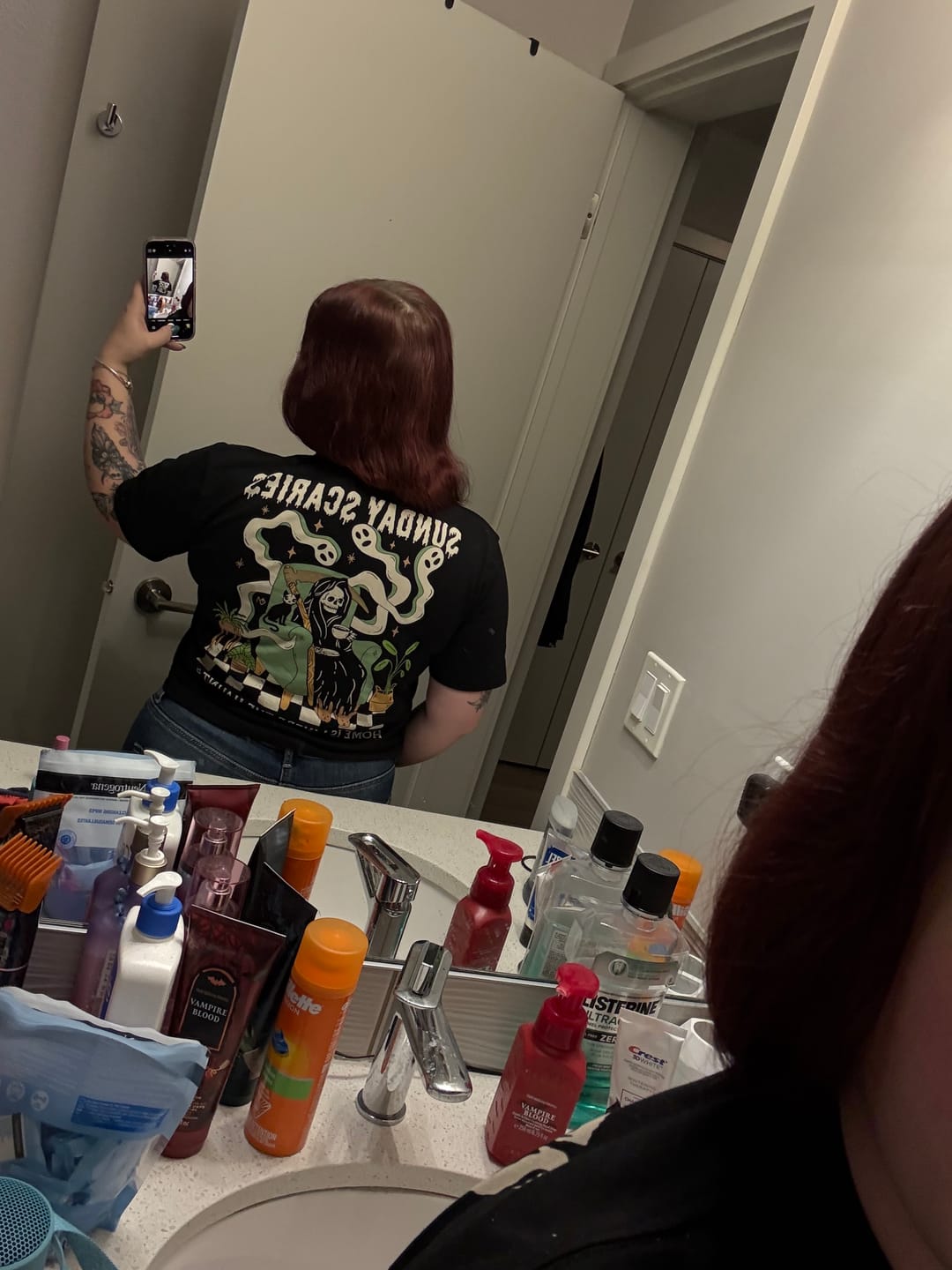 Customer photo review of Sunday Scaries T-Shirt