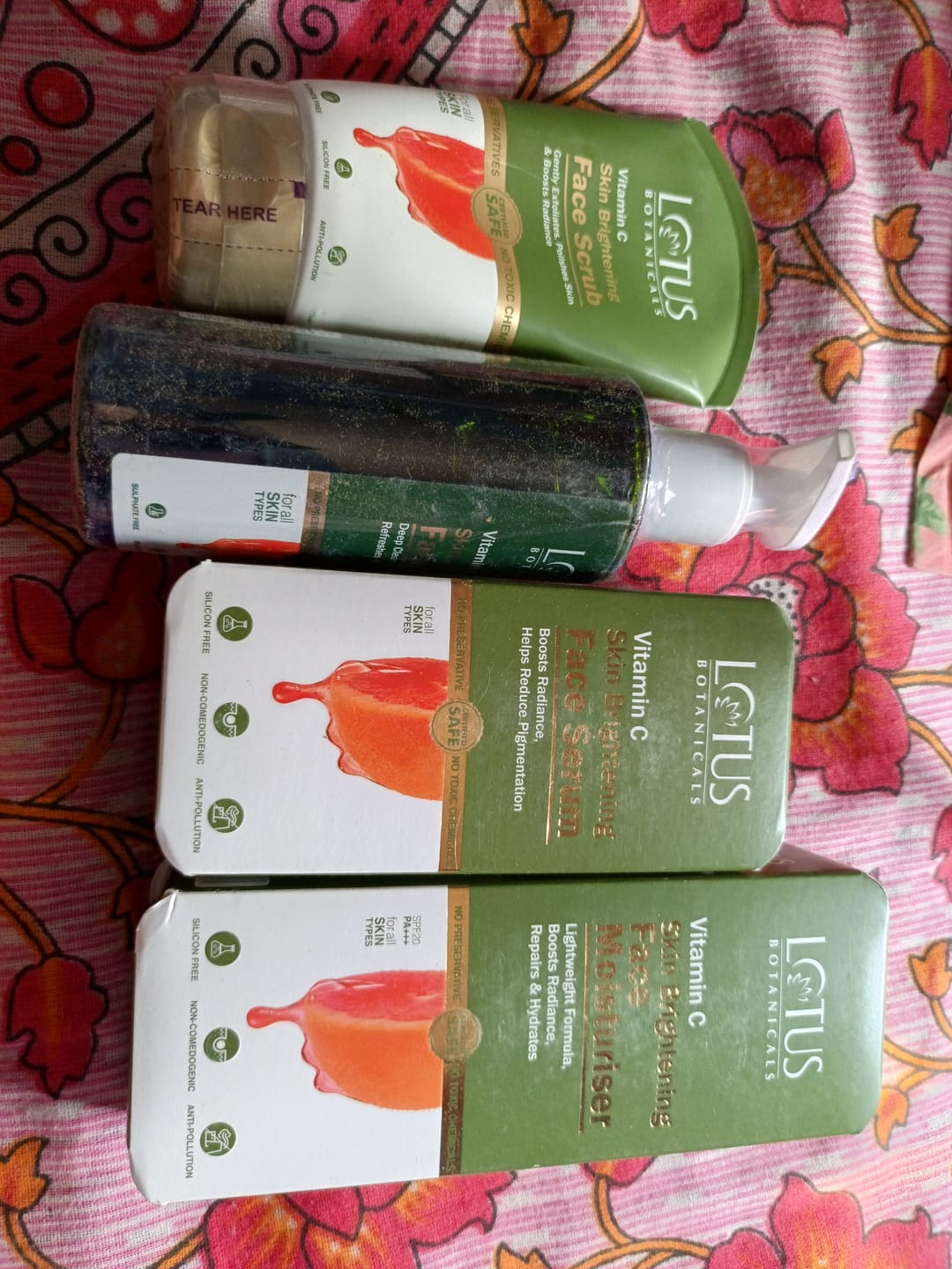Customer photo review of Vitamin C Skin Brightening Combo