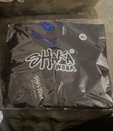 Customer photo review of Shaka Half Zip Work Shirt