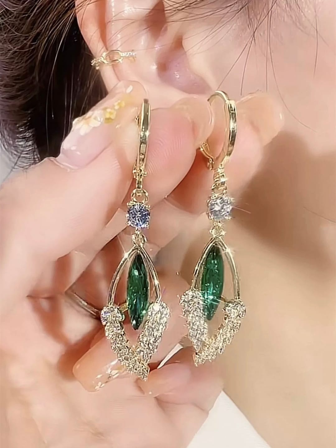 Customer photo review of Metis Earrings
