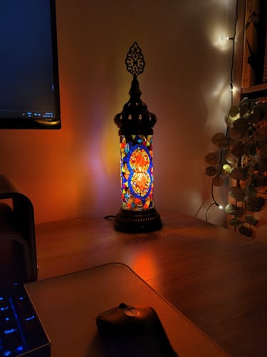 Customer photo review of MOSAIC CYLINDER TURKISH MOSAIC LAMP,  id: 300