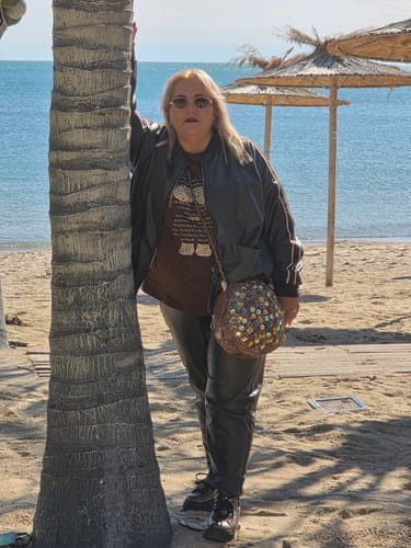 Customer photo review of Faux leather jacket