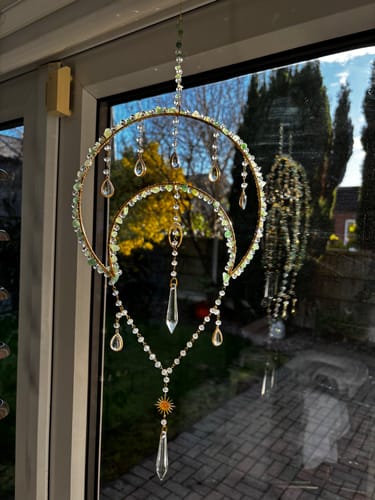 Customer photo review of Moon Crystal Suncatcher DIY Kit celestial Light Catcher - Aria