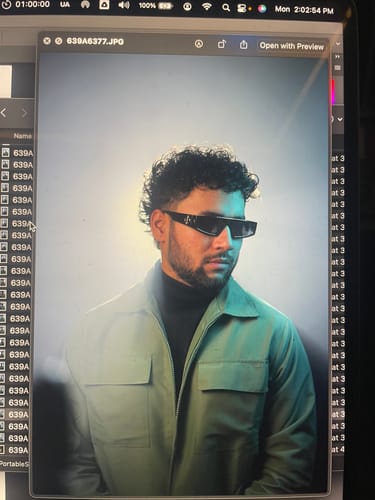 Customer photo review of Crasher | Black Rectangle Sunglasses - MG3872