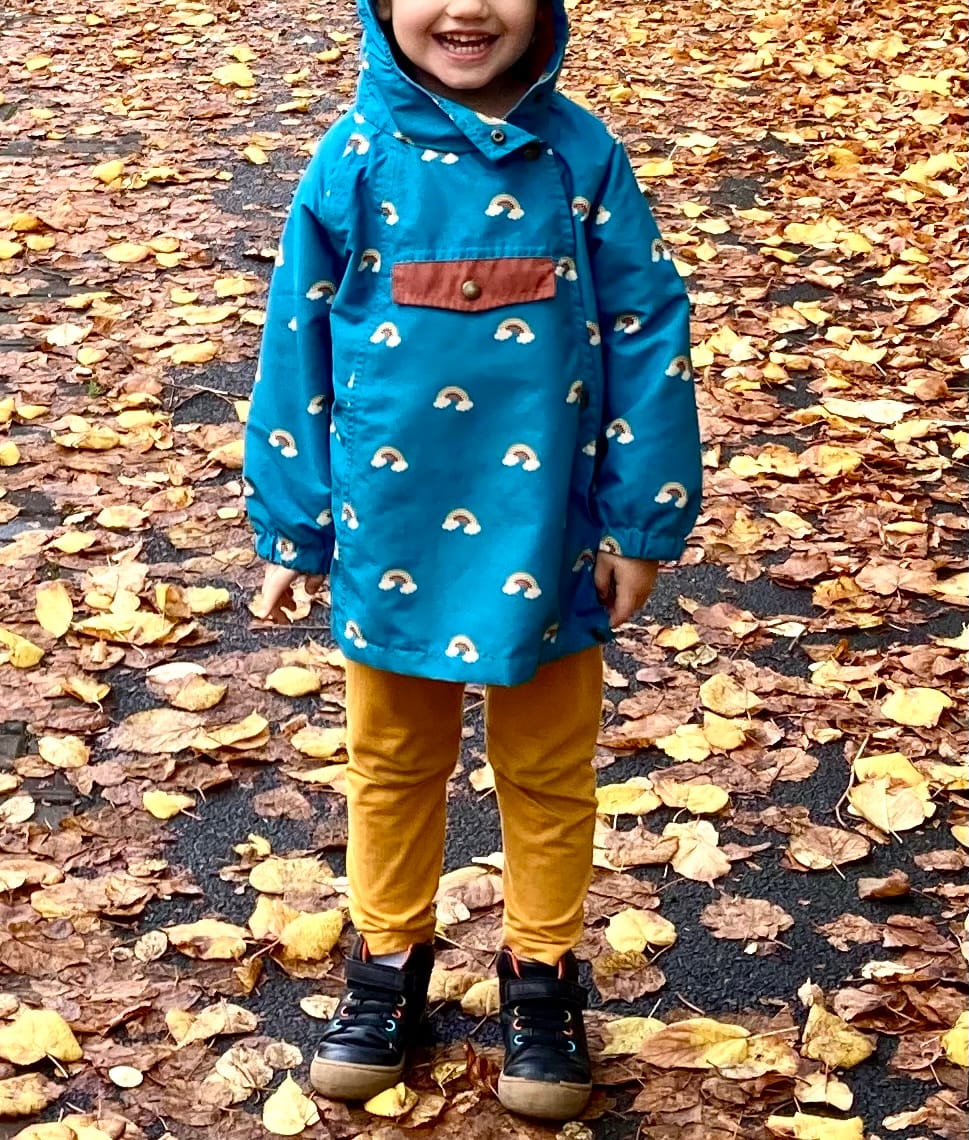 Customer photo review of Rainbow Blue Recycled Waterproof Anorak