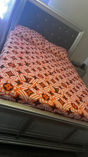 Customer photo review of Vintage Monogram Louis Vuitton bed set