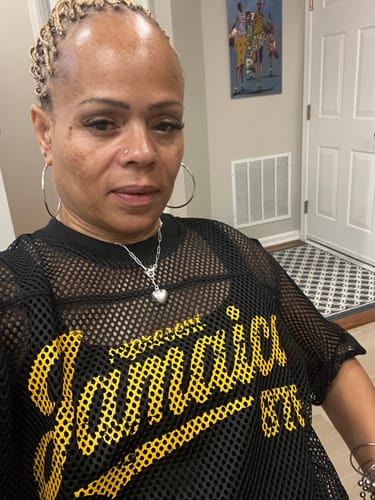 Customer photo review of Represent Jamaica Mesh Jersey (Black/Gold)