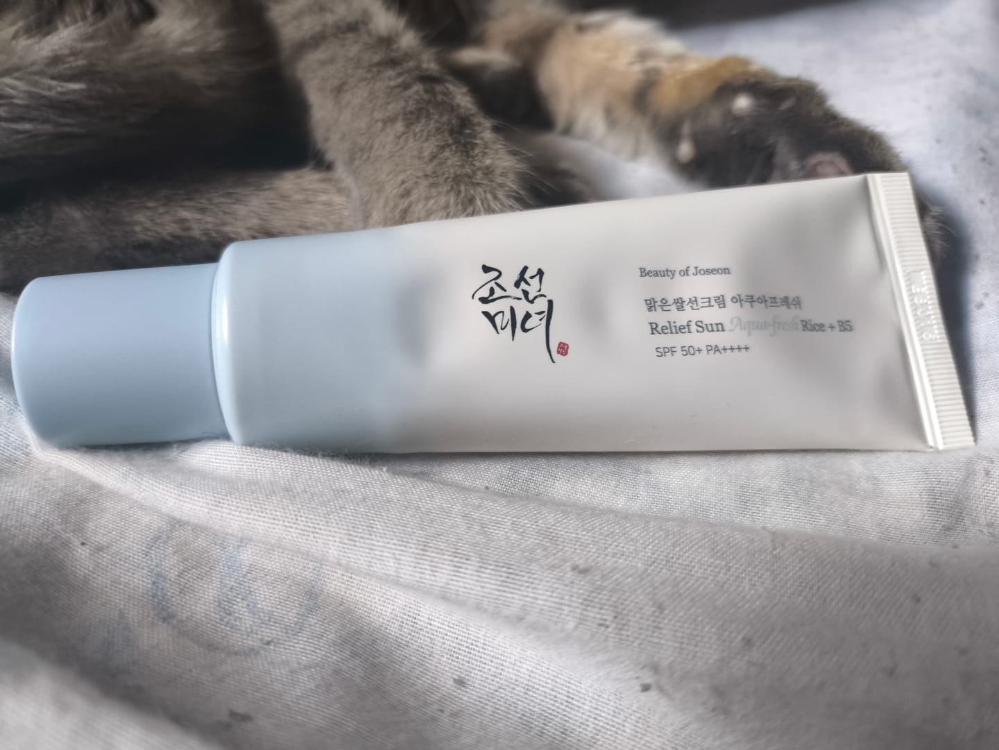 Customer photo review of Relief Sun Aqua - Fresh Rice + B5 SPF50+ PA++++