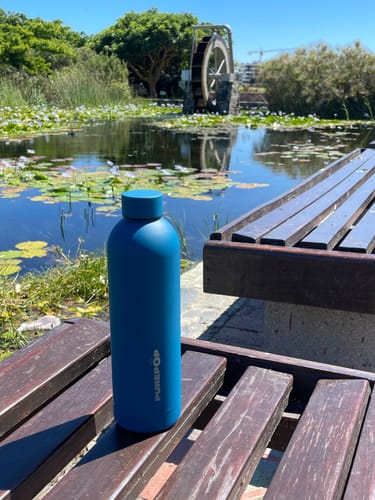 Customer photo review of Core Series Flask | Ocean Blue