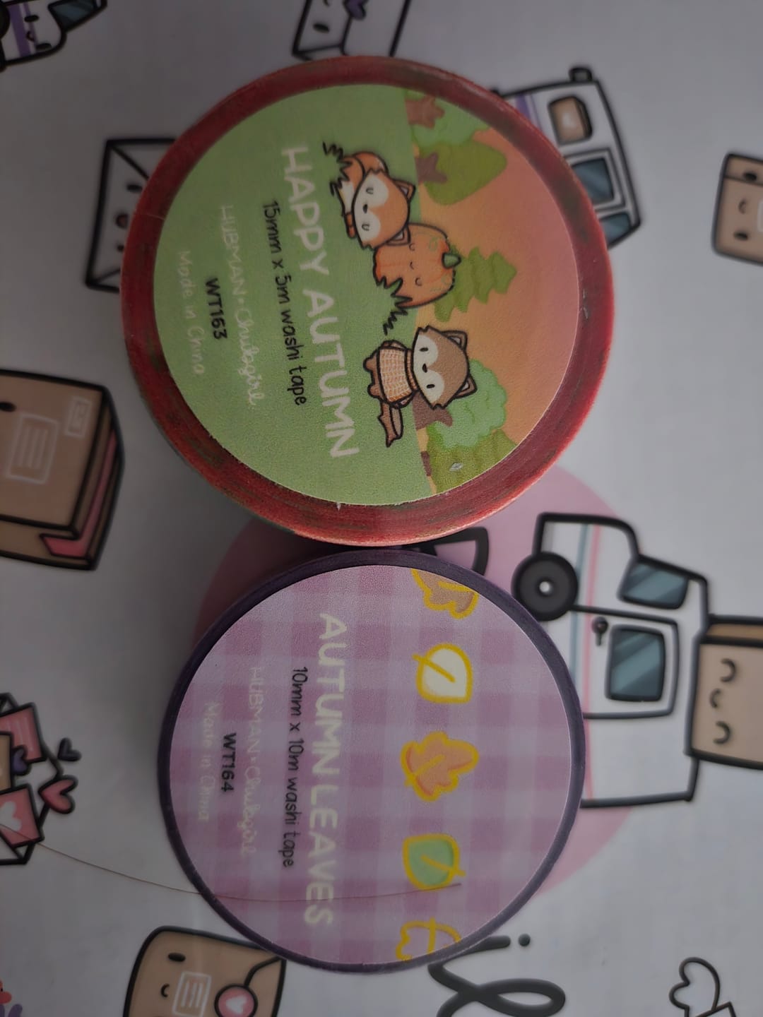 Customer photo review of Autumn Foxes Washi Tape (Set of 2)
