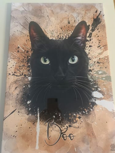 Customer photo review of Graffiti Pawtrait