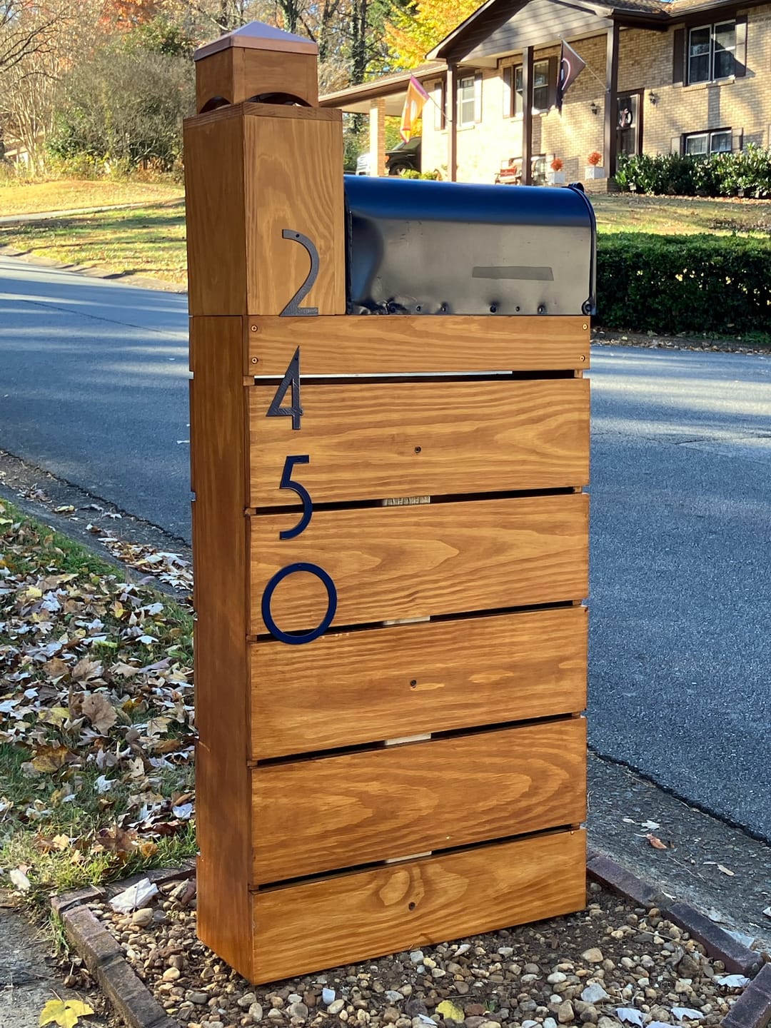 Customer photo review of Custom Metal House Numbers - 20+ Color Options