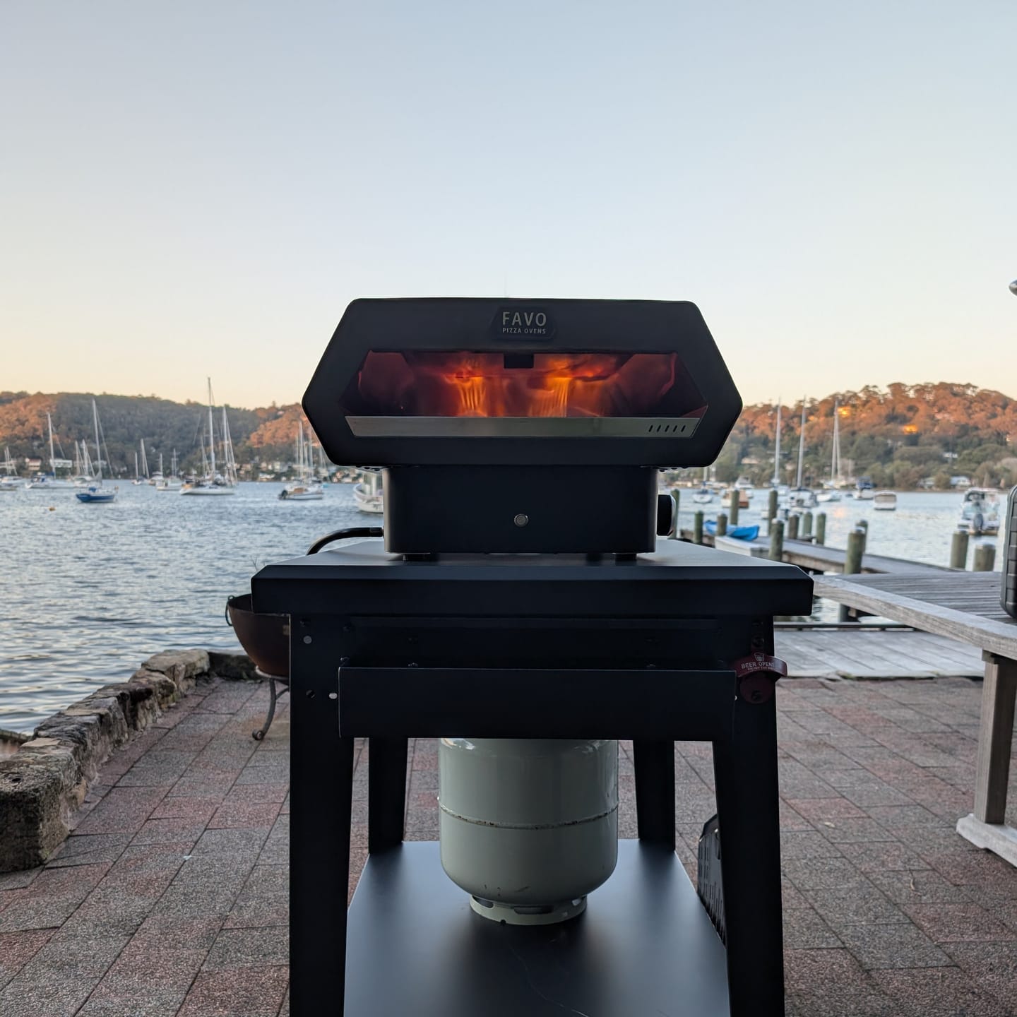 Customer photo review of FAVO 17" Rotating Stone Pizza Oven